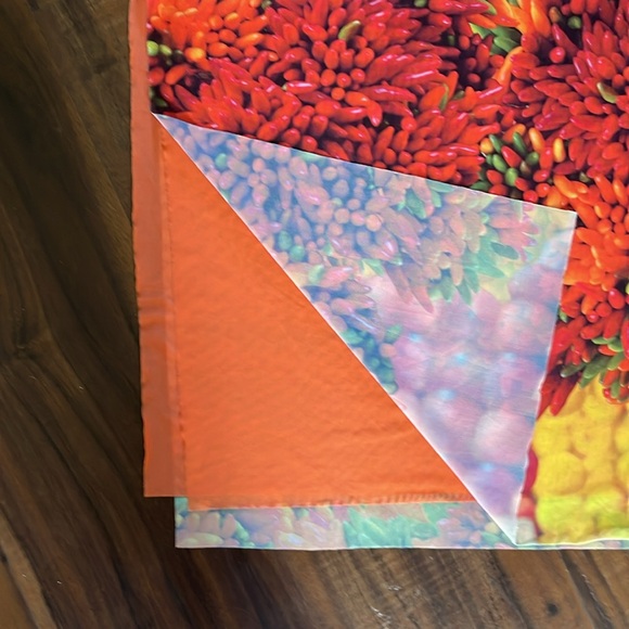 New Zara Picante All Over Print Over The Shoulder Tulle Maxi Dress - Picture 7 of 15